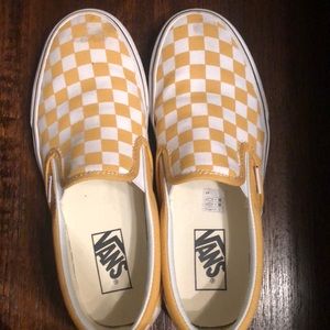 yellow checkered vans